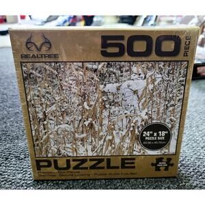Realtree "Snowy Archer" 500 Piece Jigsaw Puzzle 2016 Outdoor Winter Forest Wood